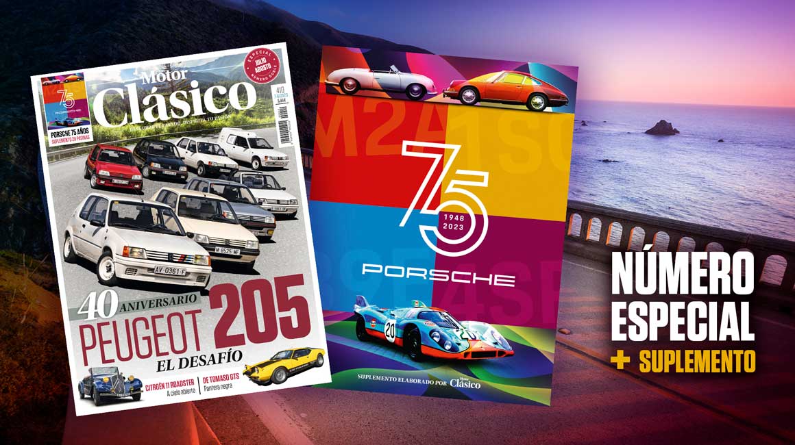 Llega Motor Clásico #410 con el 40 aniversario del Peugeot 205 y un suplemento de Porsche y sus 75 años